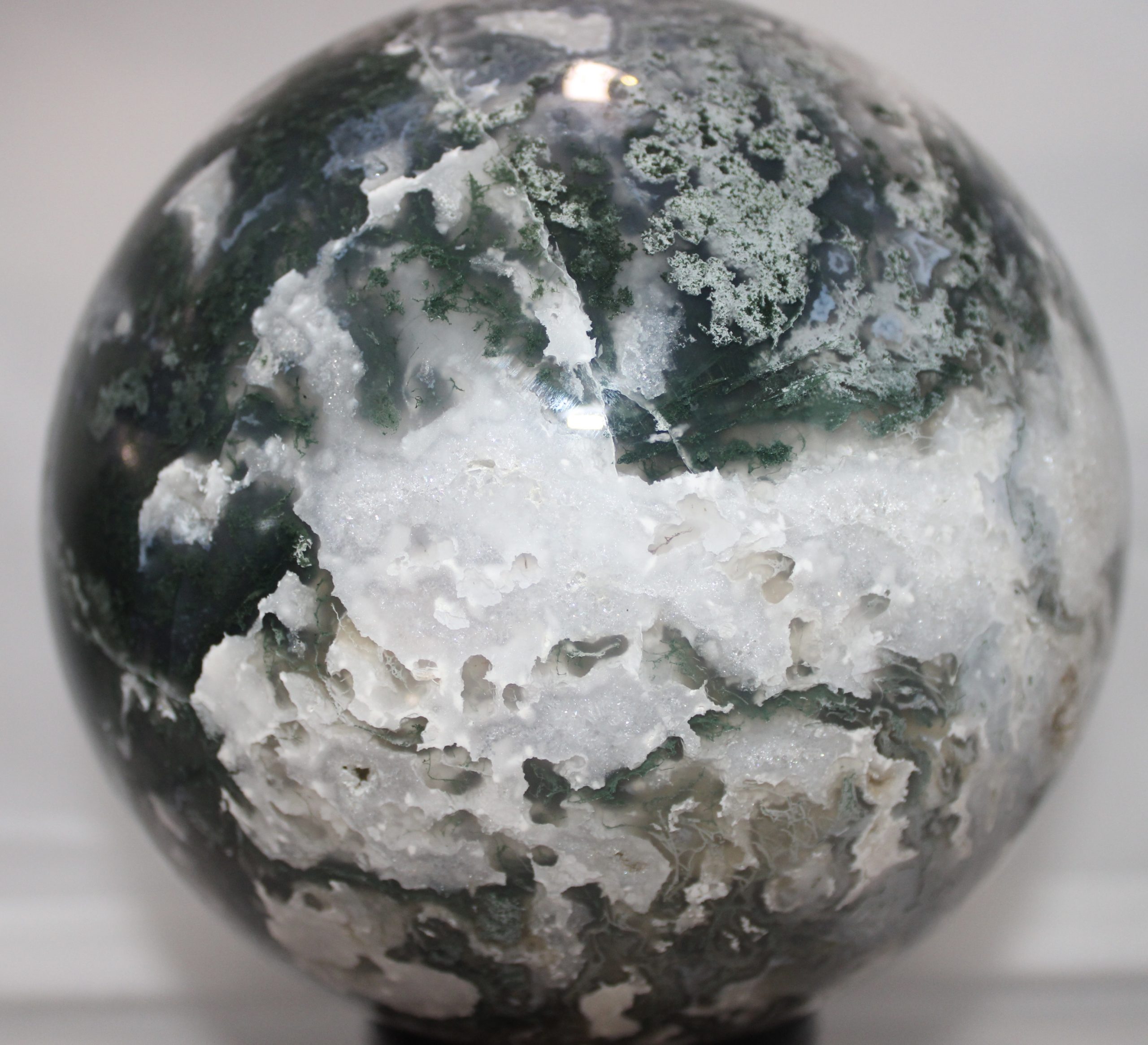 0006 Moss Agate Planet Sphere 6.1kg